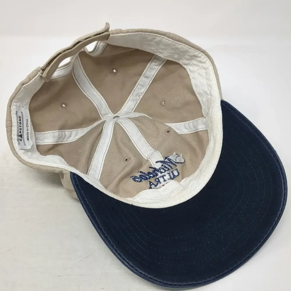 Capstone Michelob Ultra Logo Baseball Cap Beige Blue One Size Strapback Hat
